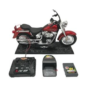 New Bright Harley-Davidson Fat Boy RC Motorcycle Red 49MHz with Battery Charger